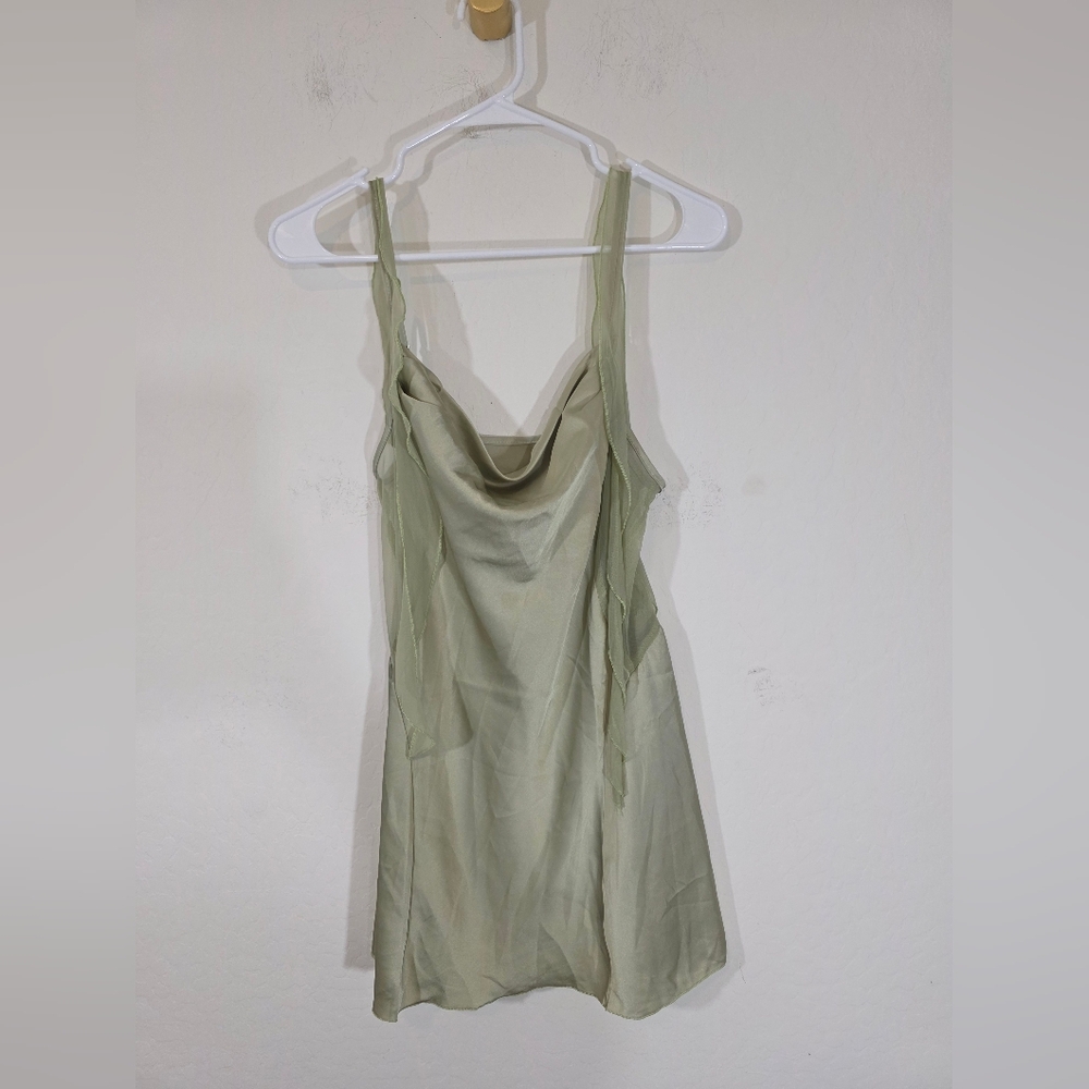 Green Ethereal Fairycore Tinkerbell Green Mini Dress Large
